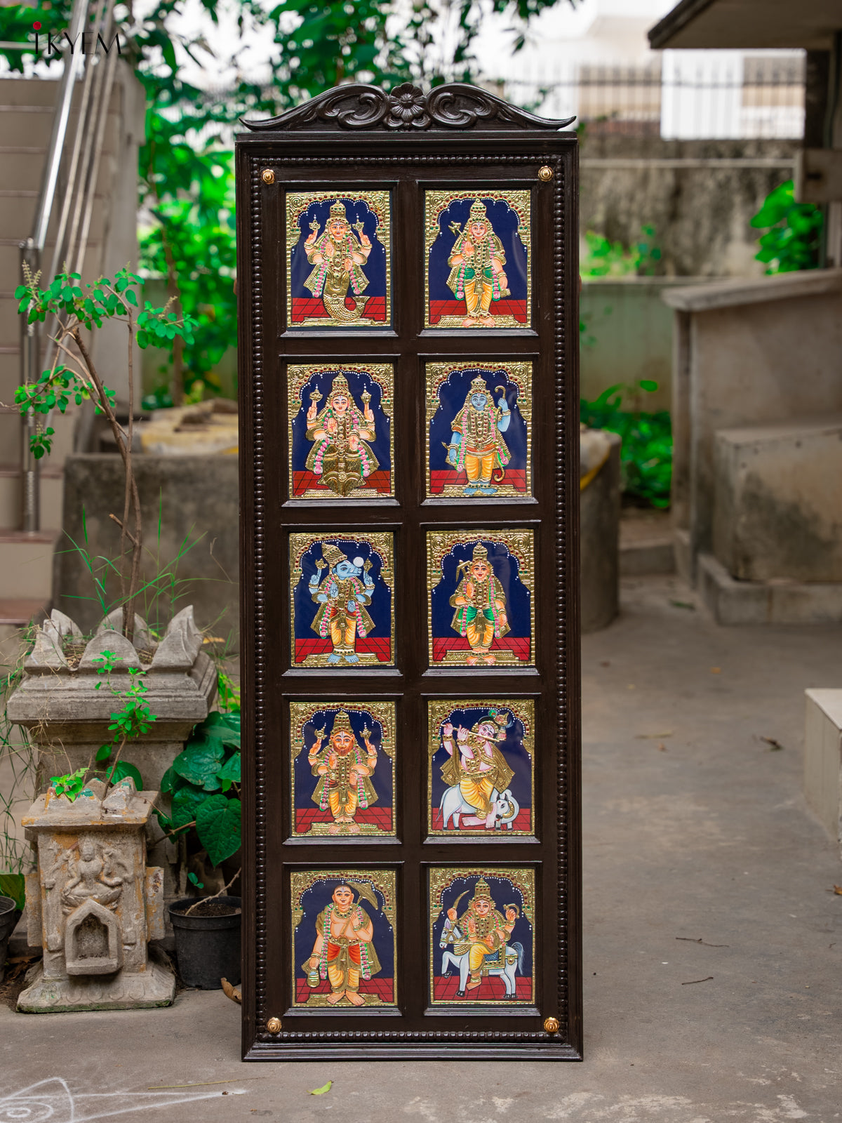 Stunning Dasavatharam Handmade Tanjore Painting