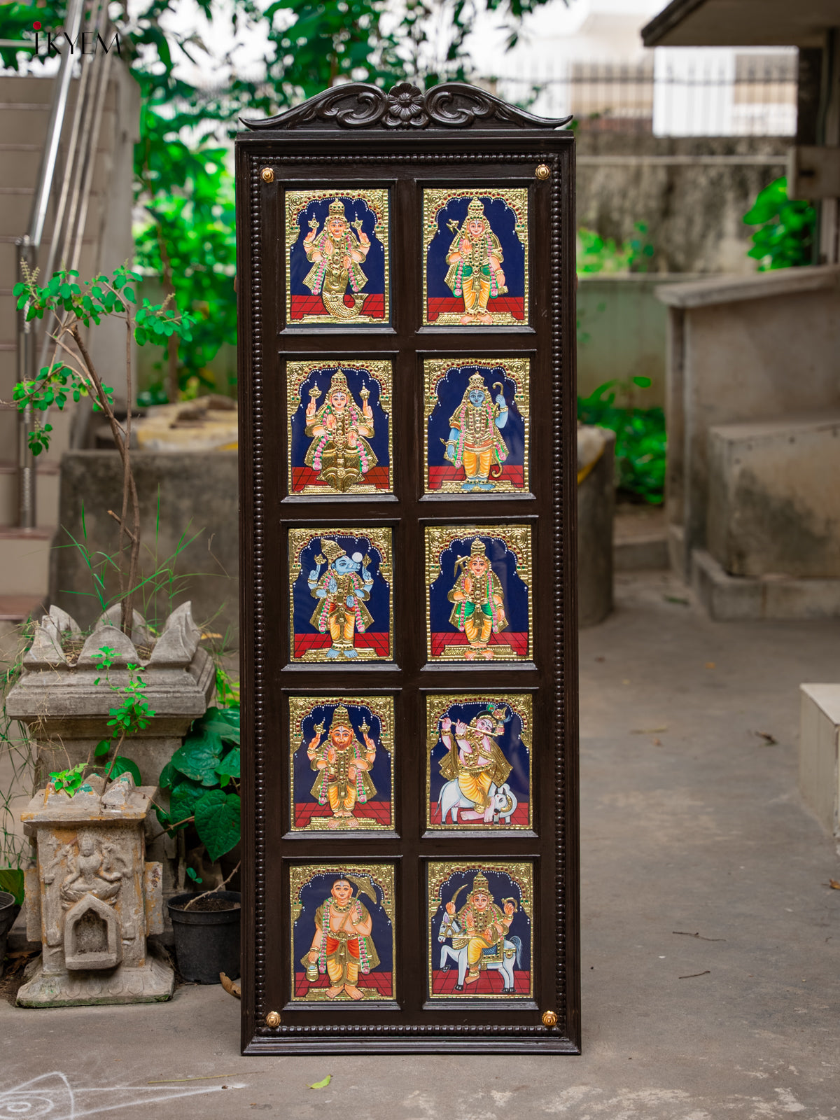 Stunning Dasavatharam Handmade Tanjore Painting 5