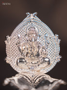 Stunning Ganesha german silver kuthu vilakku
