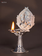 Stunning German Silver Ganesha Oil Lamp