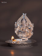Stunning Goddess Lakshmi German Silver Vilakku