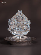 Stunning Goddess Lakshmi German Silver Vilakku 1
