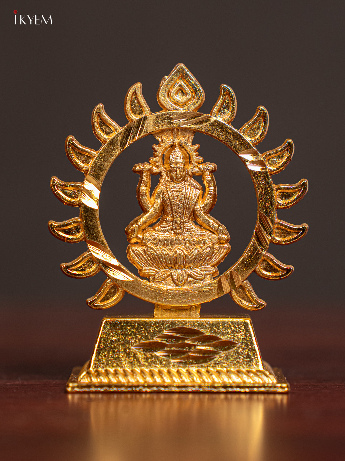 Stunning Gold‑Plated 2.5 Inch Goddess Lakshmi Idol 