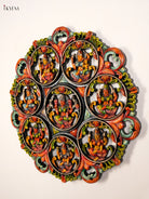 Stunning Hand-Painted Ashtalakshmi Wooden Circular Panel 4