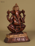 Stunning Hand Carved Lord Ganesha Wooden Statue 3