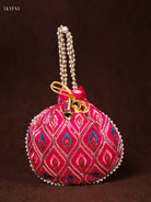 Stunning Pink Colour Embroidered Potli Bag 