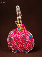 Stunning Pink Colour Embroidered Potli Bag 2