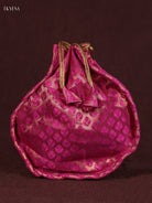 Stylish Korai Potli Bag In Yellow & Pink 1