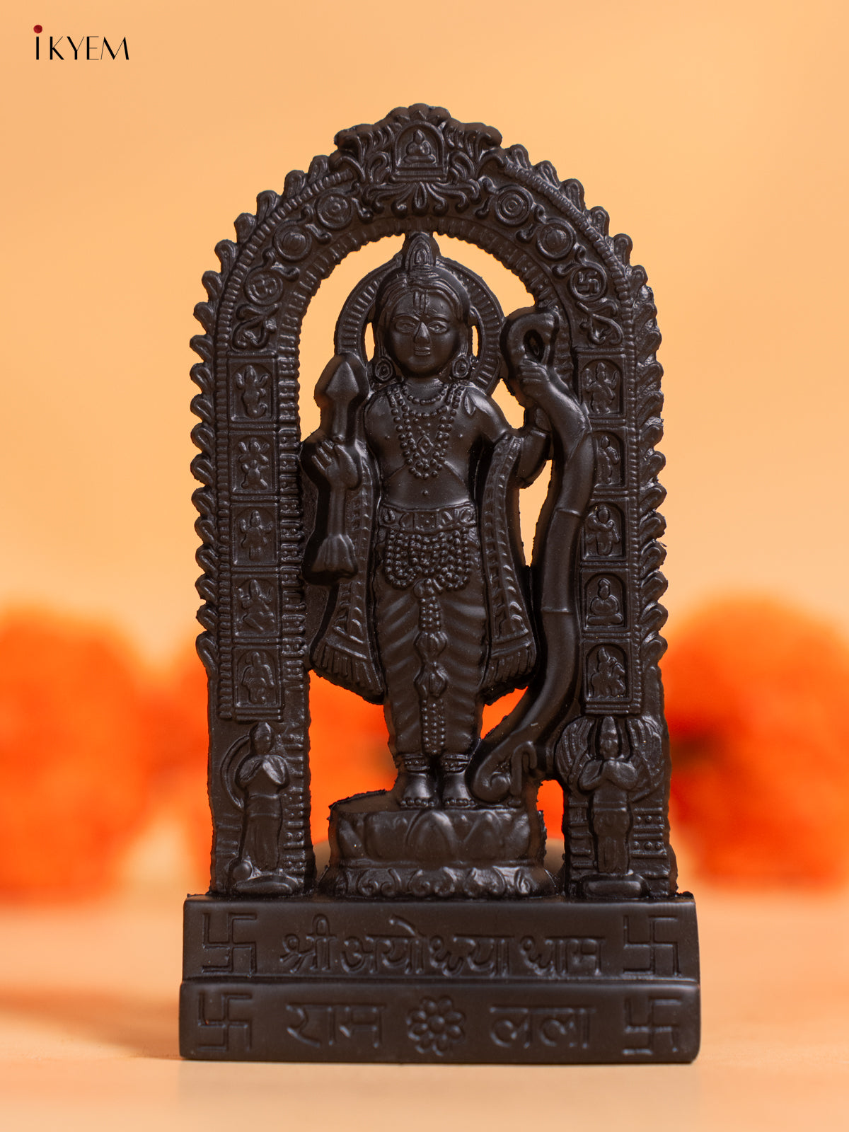 Timeelss Black Metal Statue Of Lord Shri Ram 