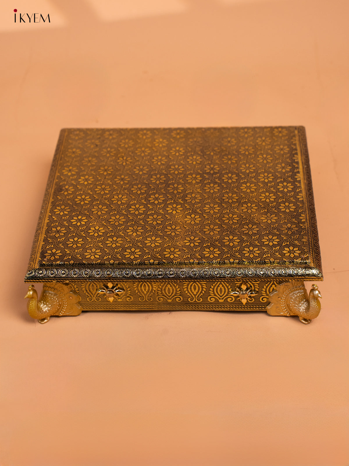 Timeless Gold Oxidized Bajot with Peacock Legs - (7x5)
