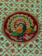 Timeless Green Meenakari Latice Printed Round Plate 1