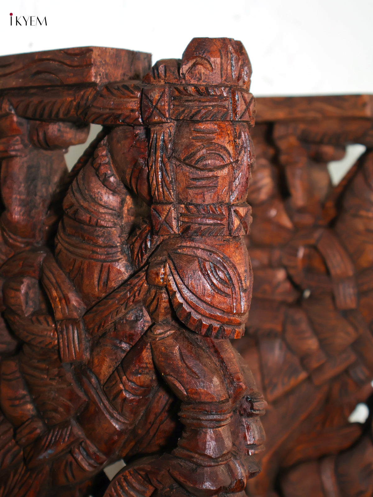 Timeless Hand Carved Horse & Rider Wooden Wall Bracket Set 1