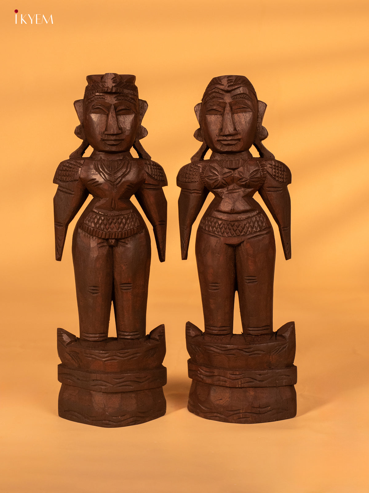 Timeless Hand Carved Wooden Marapachi Couple Doll