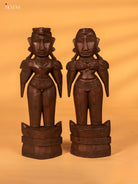 Timeless Hand Carved Wooden Marapachi Couple Doll