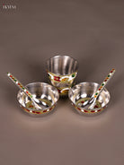 Timeless Meenakari Pooja Thali Set With Kolam Design 1