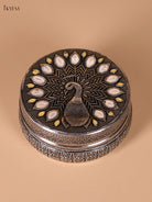 Timeless Peacock Designed Meenakari Dabba