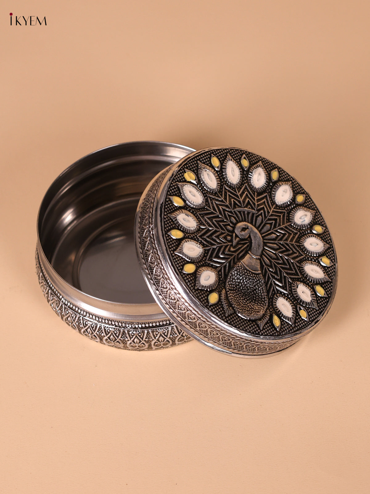 Timeless Peacock Designed Meenakari Dabba 1
