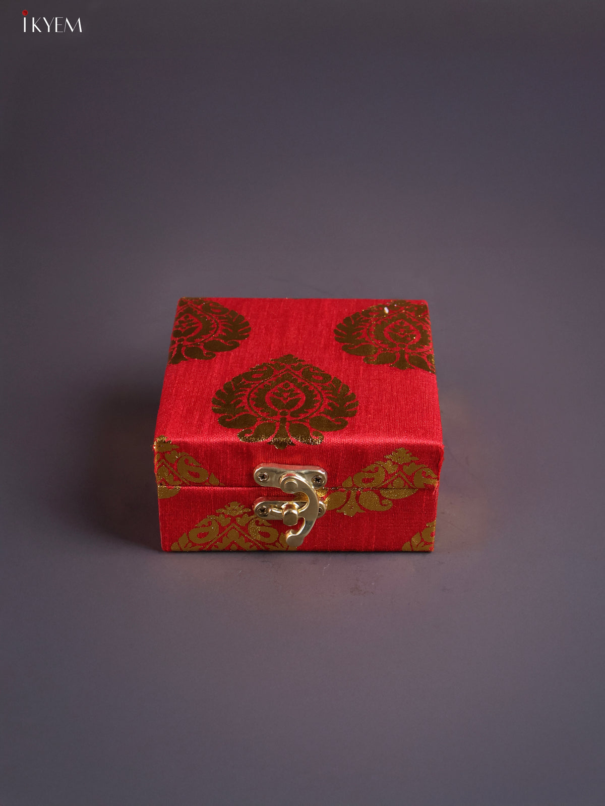 Timeless Red Paisley Printed Small Jewellery Box 2