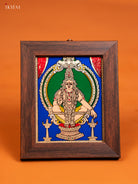 Timeless Reverse Glass Painted Lord Iyyapan Wall Hanging Decor