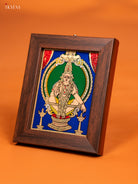 Timeless Reverse Glass Painted Lord Iyyapan Wall Hanging Decor 1