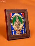 Timeless Reverse Glass Painted Lord Iyyapan Wall Hanging Decor 2