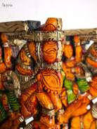 Timeless Set Of 2 Handcrafted Horse & Rider Wooden Wall Bracket 1