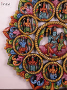 Timeless Vishnu Dasavataram Wooden Wall Panel 3