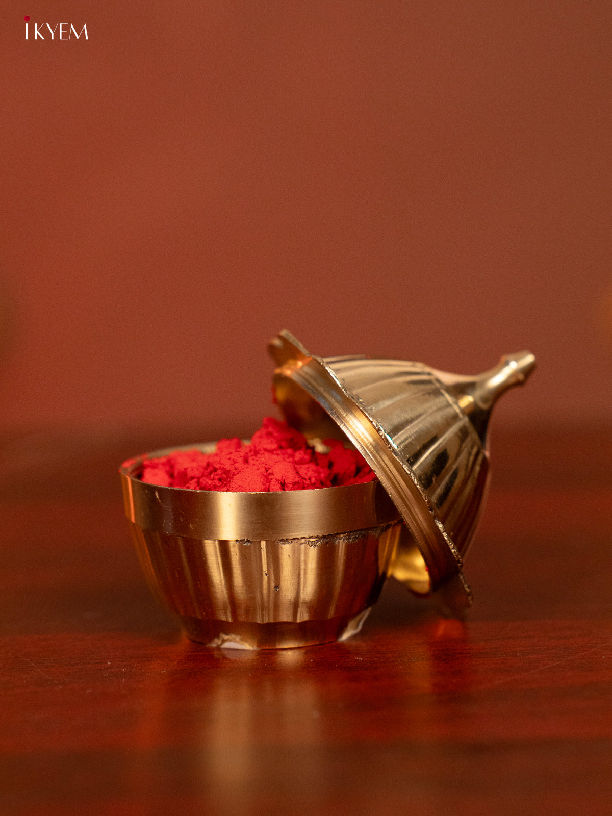 Traditional 2.5 Inch Brass Kumkum Holder 1