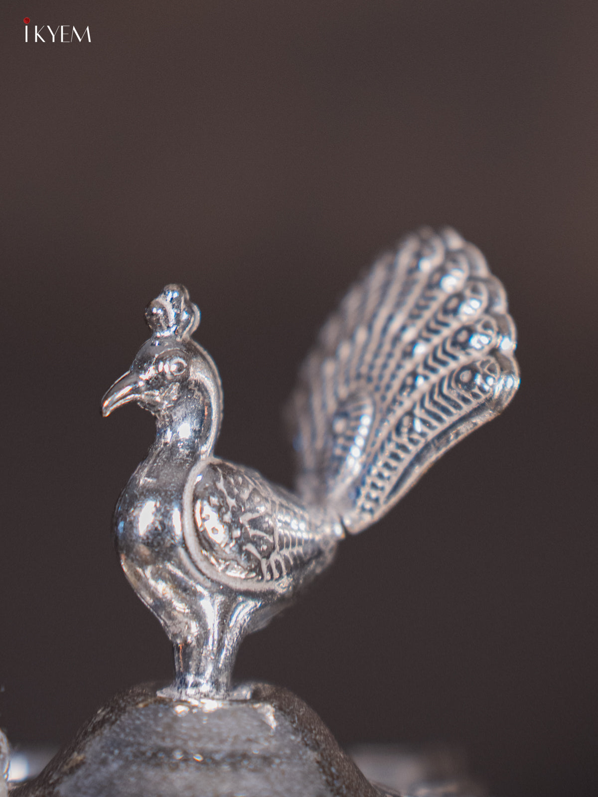 Traditional German Silver 5-Face Peacock Diya 3