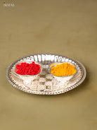 Traditional German Silver Haldi KumKum Plate 