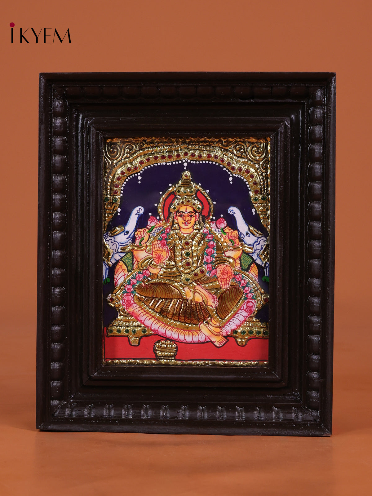 Traditional Goddess Gajalakshmi Tanjore Painting