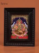 Traditional Goddess Gajalakshmi Tanjore Painting