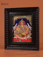 Traditional Goddess Gajalakshmi Tanjore Painting 2