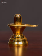 Traditional Gold Plated Shiva Lingam Idol 1