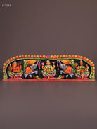 Traditional Hand Carved Goddes Gajalakshmi Wooden Panel