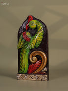 Traditional Wooden Hand carved Parrot Key Hanger 3