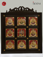 Unique Ashtalakshmi Tanjore Painting in TeakWood Frame 