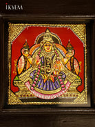 Unique Ashtalakshmi Tanjore Painting in Teak Wood Frame 2