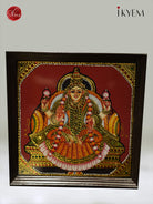 Unique Ashtalakshmi Tanjore Painting in Teak Wood Frame 4