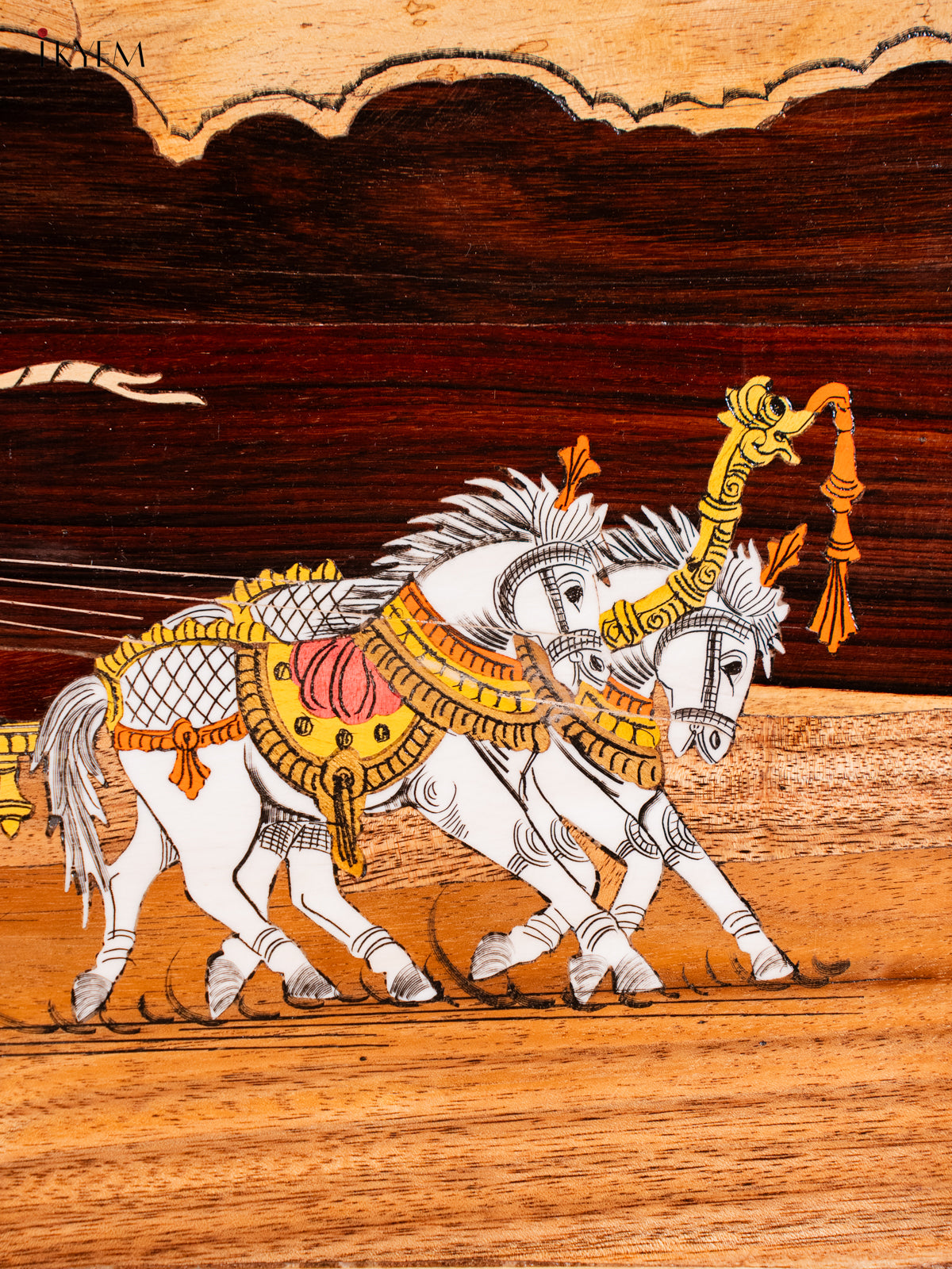 Unique Geethopadesam Mysore Rosewood Inlay 3D Panel 1