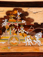 Unique Geethopadesam Mysore Rosewood Inlay 3D Panel 2