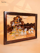 Unique Geethopadesam Mysore Rosewood Inlay 3D Panel 3