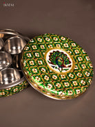 Unique Green Masala Box With Meenakari Design 2