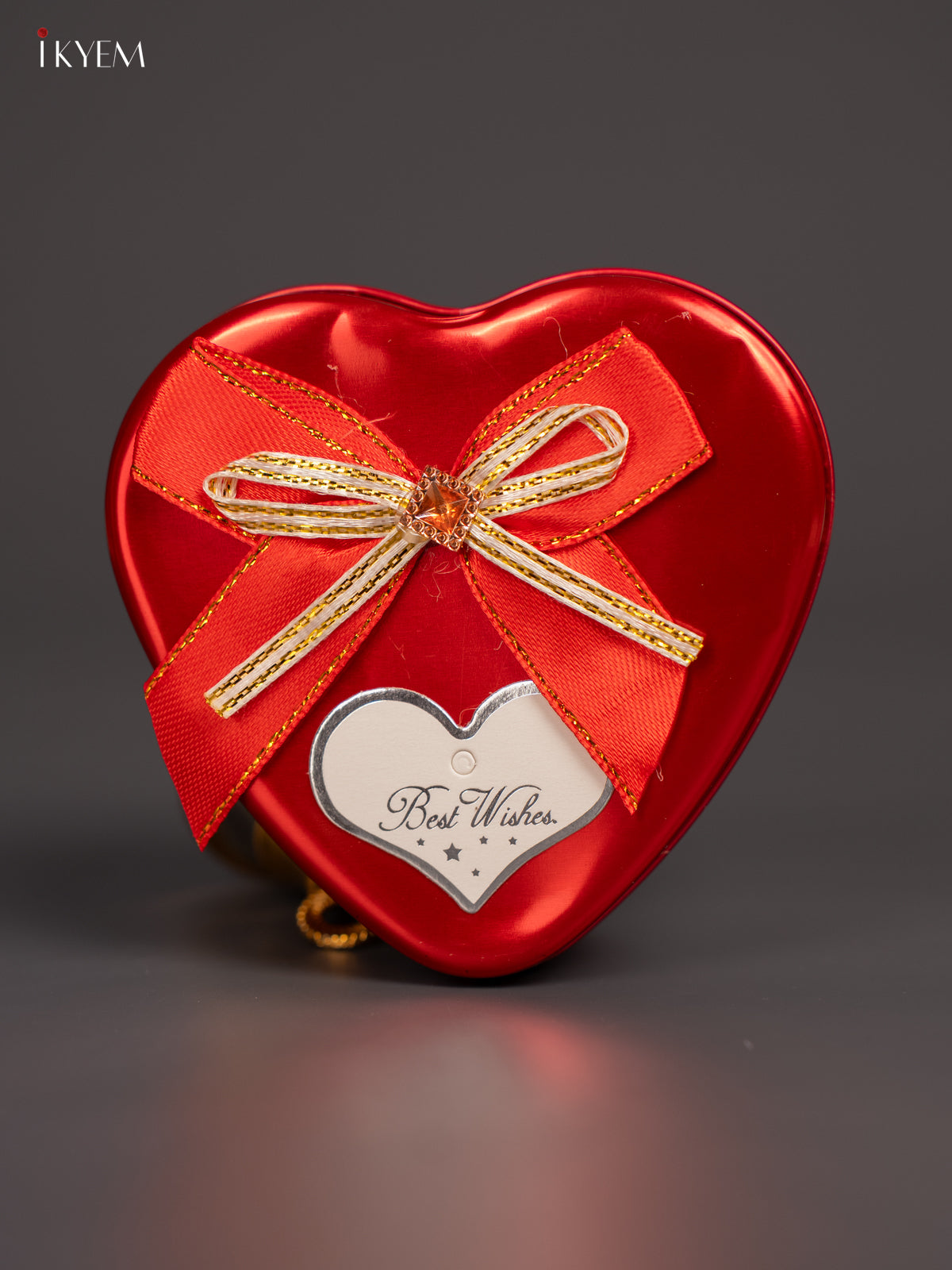 Unique Heart Shaped Red Tin Box - (3.5×3.5) Inch 2