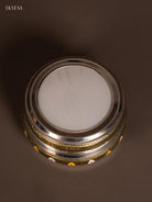 Unique Meenakari Oxidised Dabba with Transparent Fiber Glass Lid 2