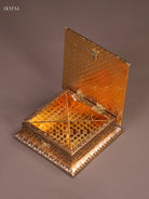 Unique Wooden Dry Fruit Box In Pink With Floral Design 1