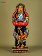 Unique Wooden Handpainted Balaji And Garuda Statue 