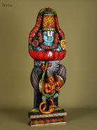 Unique Wooden Handpainted Balaji And Garuda Statue 3