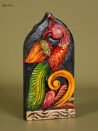 Vibrant Hand Painted Parrot Wooden Keychain Holder 1