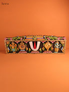 Vibrant Wooden Hand Carved Sangu Chakram Namam Panel 